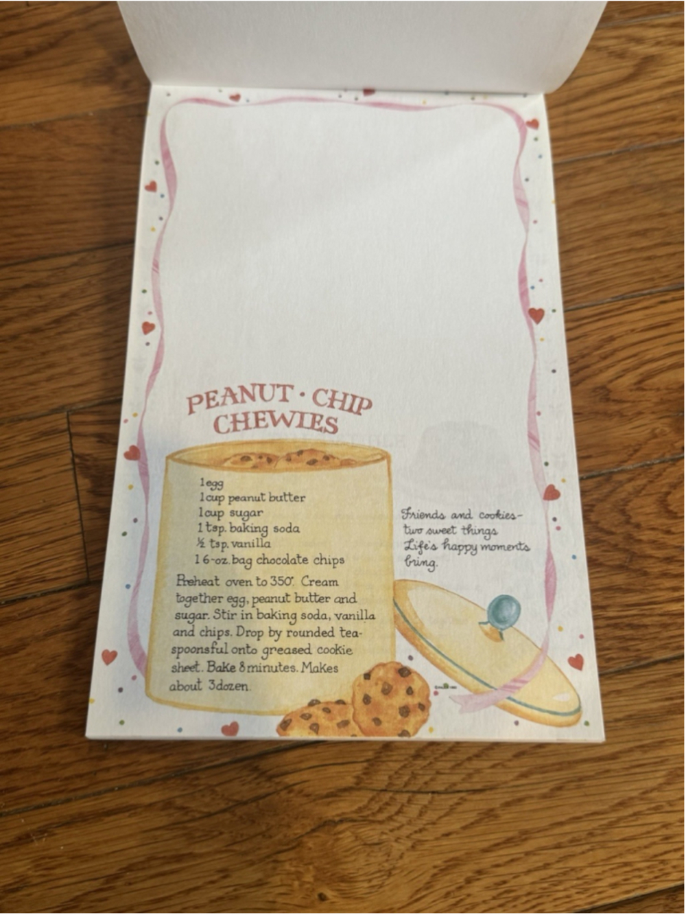 Vtg 1992 C.M. Paula Recipe For Friendship Stationary Writing Pad Notepad NOS NEW - Picture 9 of 10